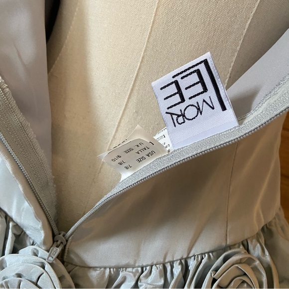 Mori Lee vintage 90s y2k silver ball gown quinceañera floral dress - Picture 8 of 8